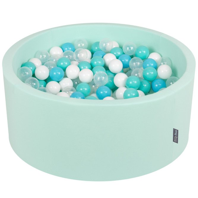 Dark Grey:Grey//White//Turquoise KiddyMoon 90X40cm//NO Balls /∅ 7Cm 2.75In Square Baby Foam Ball Pit Made In EU