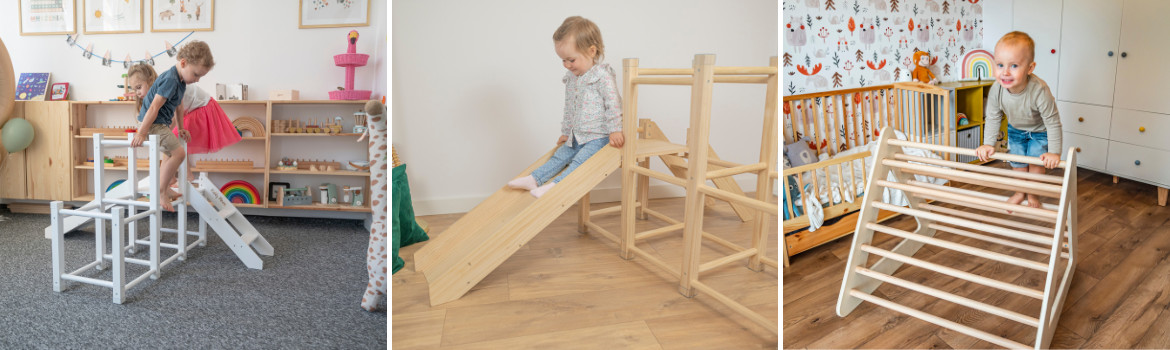 Climbing triangles and toys collection at KiddyMoon