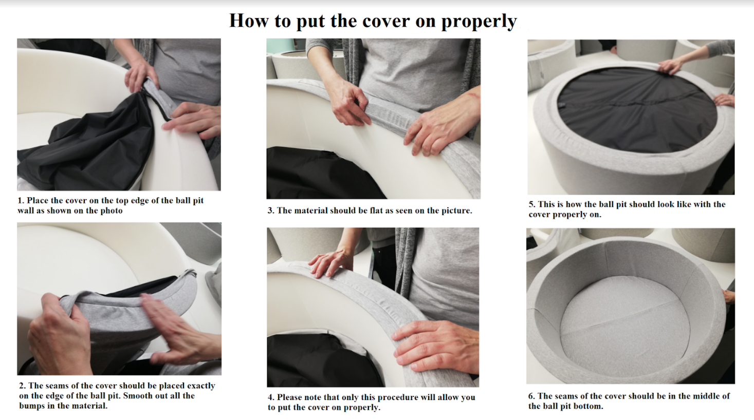 how to put cover on properly
