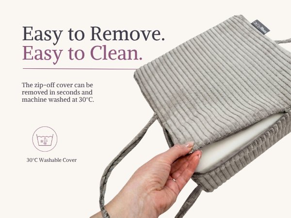 Text reads 'Easy to Remove. Easy to Clean.' Gray ribbed