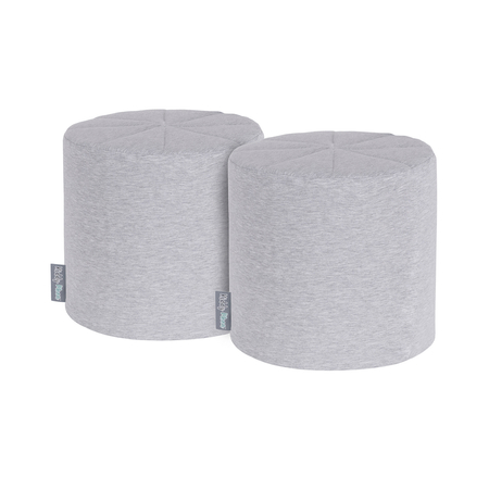 KiddyMoon Foam Playground Obstacle Course for Toddlers and Kids - Poufs, Light Gray