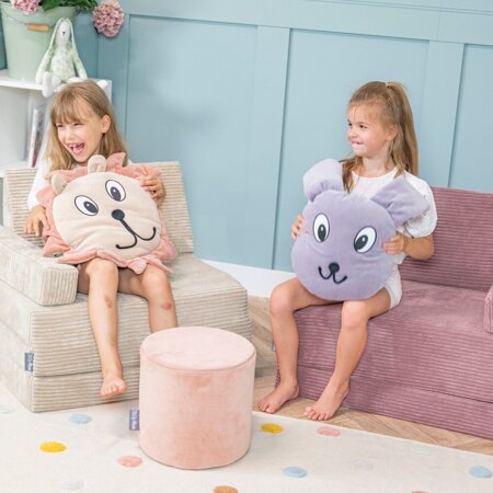 KiddyMoon Armchair Kids Foldable Children Multifunctional Foam Mattress Sofa Bed Folding Toddler Couch Chair for Playroom Bedroom Living Room, Purple