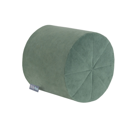 KiddyMoon Foam Playground Velvet Obstacle Course for Toddlers and Kids - Poufs, Forest Green