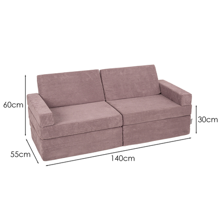 KiddyMoon Foam Sofa for Children Multifunctional Mattress Armchair Kids Foldable  Bed Folding Toddler Couch Chair for Playroom Bedroom Living Room, , 140x55x30 cm