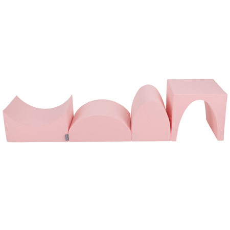 KiddyMoon Foam playground - Hill/Tunnel/Ramp L/halfshaf L PPZ-234, pink, Multi-Size