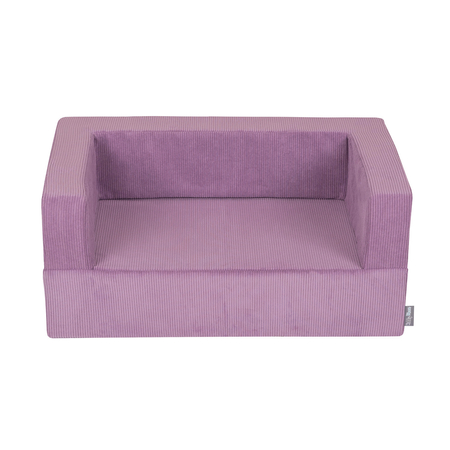 KiddyMoon Modular Foam Sofa for Children's with Balls Lightweight Sofa For Kids Room Comfortable Space-Saving with Storage Room Fabric Safe and Fun for Kids, Purple, Sofa