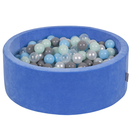 KiddyMoon Soft Ball Pit Round 7cm /  2.75In for Kids, Foam Velvet Ball Pool Baby Playballs, Blueberry Blue: Pearl/ Grey/ Transparent/ Babyblue/ Mint