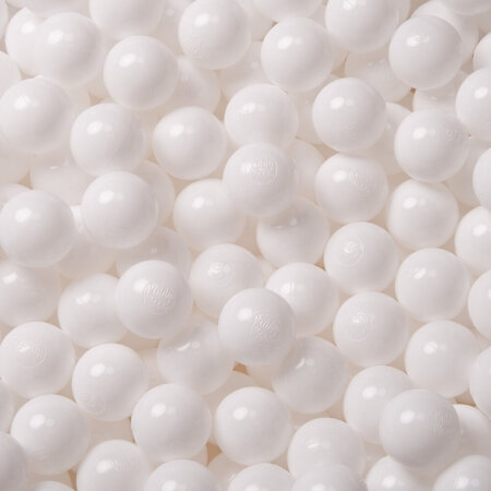 KiddyMoon Soft Plastic Play Balls 6cm /  2.36 Multi Colour Made in EU, White