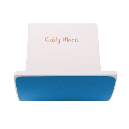 KiddyMoon Wooden Balance Board for Children Wooden Swing Board Montessori Toy for Kids Balancing Board for Babies 80x30cm, White/ Blue Felt