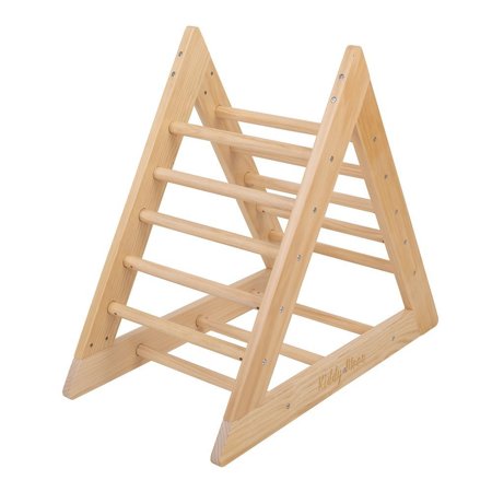 KiddyMoon Wooden Pikler Climbing Triangle for Children Montessori, Natural