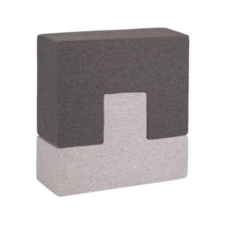 KiddyMoon soft foam cubes building blocks  for kids, Mix:  Light Grey-Dark Grey-Pink-Mint