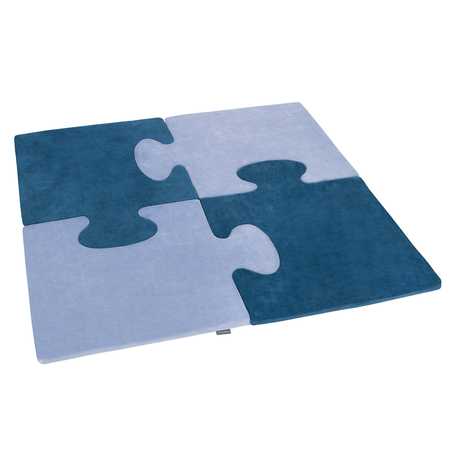 KiddyMoon soft foam puzzle set for children 4pcs, Lagoon Turquoise/Ice Blue