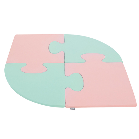 KiddyMoon soft foam puzzle set for children 4pcs, Pink/ Mint