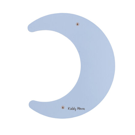 KiddyMoon wall decor kids room nursery wood mdf multiple shapes 3D, Crescent:  Blue/ Grey