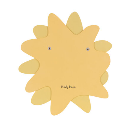 KiddyMoon wall decor kids room nursery wood mdf multiple shapes 3D, Sun:  Yellow