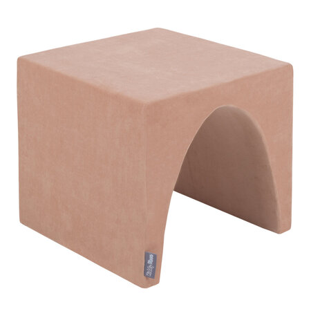 PPZV-234 KiddyMoon Foam playground sand beige VELVET  hill/tunnel/ramp L/haftshaft L, dessert pink, Multi-Size