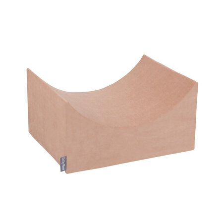 PPZV-234 KiddyMoon Foam playground sand beige VELVET  hill/tunnel/ramp L/haftshaft L, dessert pink, Multi-Size