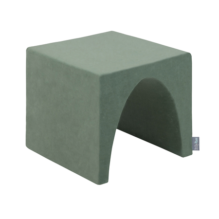 PPZV-234 KiddyMoon Foam playground sand beige VELVET  hill/tunnel/ramp L/haftshaft L, forest green, Multi-Size