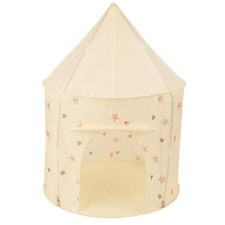 Play Tent For Kids Pavilion Playhouse Children Easy To Assemble Play Tent For Babies and Toddlers Pop up Play For Indoor And Outdoor, Light Beige:  Pastel Beige/ Copper/ Pearl