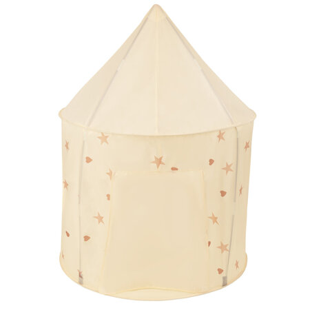 Play Tent For Kids Pavilion Playhouse Children Easy To Assemble Play Tent For Babies and Toddlers Pop up Play For Indoor And Outdoor, Light Beige:  Pastel Beige/ Copper/ Pearl