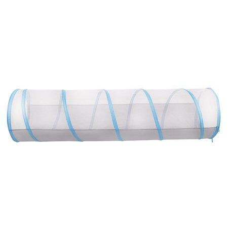 Pop-Up Play Crawl Tunnel with balls for Toddlers Kids, Grey And Blue:  Grey/ White/ Turquoise 