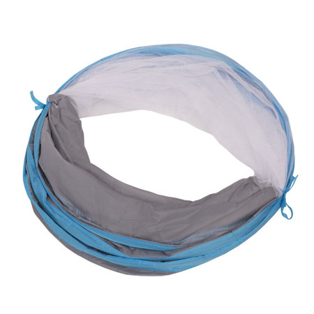 Pop-Up Play Crawl Tunnel with balls for Toddlers Kids, Grey And Blue:  Grey/ White/ Turquoise 