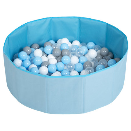 children colourfull foldable ballpit plastic balls, Blue: Grey/ White/ Transparent/ Babyblue