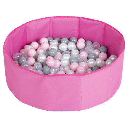 children colourfull foldable ballpit plastic balls, Pink: Pearl/ Grey/ Transparent/ Powderpink