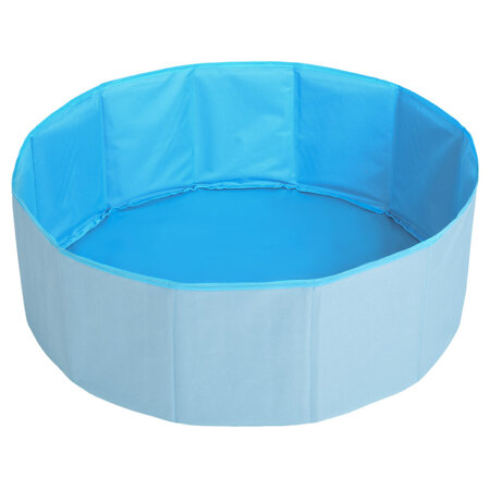 children colourfull foldable ballpit plastic balls, blue: white-gray-mint, 100 balls