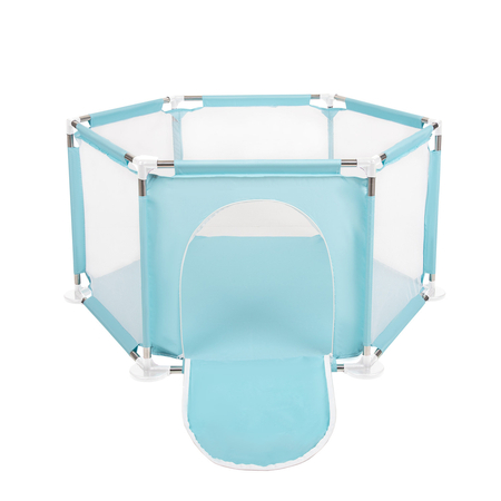 hexagon 6 side play pen, Turquoise