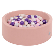 KiddyMoon Baby Foam Ball Pit with Balls 7cm /  2.75in, Cinnamon:  Pastel Beige/ Powder Pink/ Pearl/ Purple