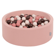 KiddyMoon Baby Foam Ball Pit with Balls 7cm /  2.75in, Cinnamon:  Pastel Beige/ Salmon/ Brown