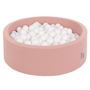 KiddyMoon Baby Foam Ball Pit with Balls 7cm /  2.75in, Cinnamon:  White