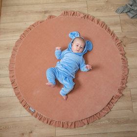 KiddyMoon Foam Play Mat for Children Montessori Soft Children's Floor Playground Toddlers and Babies Crawling Mat Soft Toy Carpet Kids Nursery and Playroom, Made in EU, Desert Pink