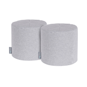 KiddyMoon Foam Playground Obstacle Course for Toddlers and Kids - Poufs, Light Gray