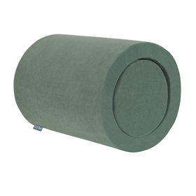 KiddyMoon Foam Playground Velvet Obstacle Course for Toddlers and Kids - Barrel/Roller, Forest Green