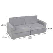 KiddyMoon Foam Sofa for Children Multifunctional Mattress Armchair Kids Foldable  Bed Folding Toddler Couch Chair for Playroom Bedroom Living Room, , 140x55x30 cm