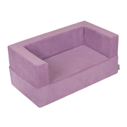 KiddyMoon Modular Foam Sofa for Children's with Balls Lightweight Sofa For Kids Room Comfortable Space-Saving with Storage Room Fabric Safe and Fun for Kids, Purple, Sofa