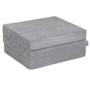 KiddyMoon Multifunctional Foam Mattress Foldable Bed Armchair Kids Children Sofa Folding Toddler Couch Chair for Playroom Bedroom Living Room, Dark Grey