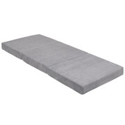 KiddyMoon Multifunctional Foam Mattress Foldable Bed Armchair Kids Children Sofa Folding Toddler Couch Chair for Playroom Bedroom Living Room, Dark Grey