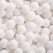 KiddyMoon Soft Ball Pit Round 7Cm /  2.75In For Kids, Foam Ball Pool Baby Playballs Children, Made In The EU, Fox-Green: White