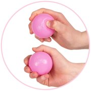 KiddyMoon Soft Plastic Play Balls 6cm /  2.36 Multi Colour Made in EU, Baby Blue/ Light Pink/ Pearl