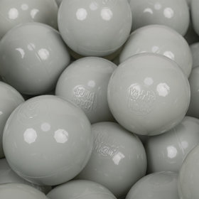 KiddyMoon Soft Plastic Play Balls 7cm/ 2.75in Mono-colour certified Made in EU, Greengrey