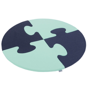 KiddyMoon soft foam puzzle set for children 4pcs, Dark Blue/Mint