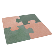 KiddyMoon soft foam puzzle set for children 4pcs, Desert Pink/Forest Green