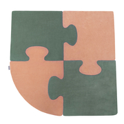 KiddyMoon soft foam puzzle set for children 4pcs, Desert Pink/Forest Green