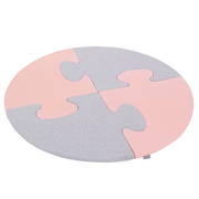 KiddyMoon soft foam puzzle set for children 4pcs, Pink/Light Grey