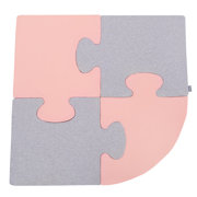 KiddyMoon soft foam puzzle set for children 4pcs, Pink/Light Grey