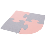 KiddyMoon soft foam puzzle set for children 4pcs, Pink/Light Grey