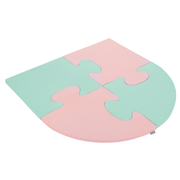 KiddyMoon soft foam puzzle set for children 4pcs, Pink/Mint